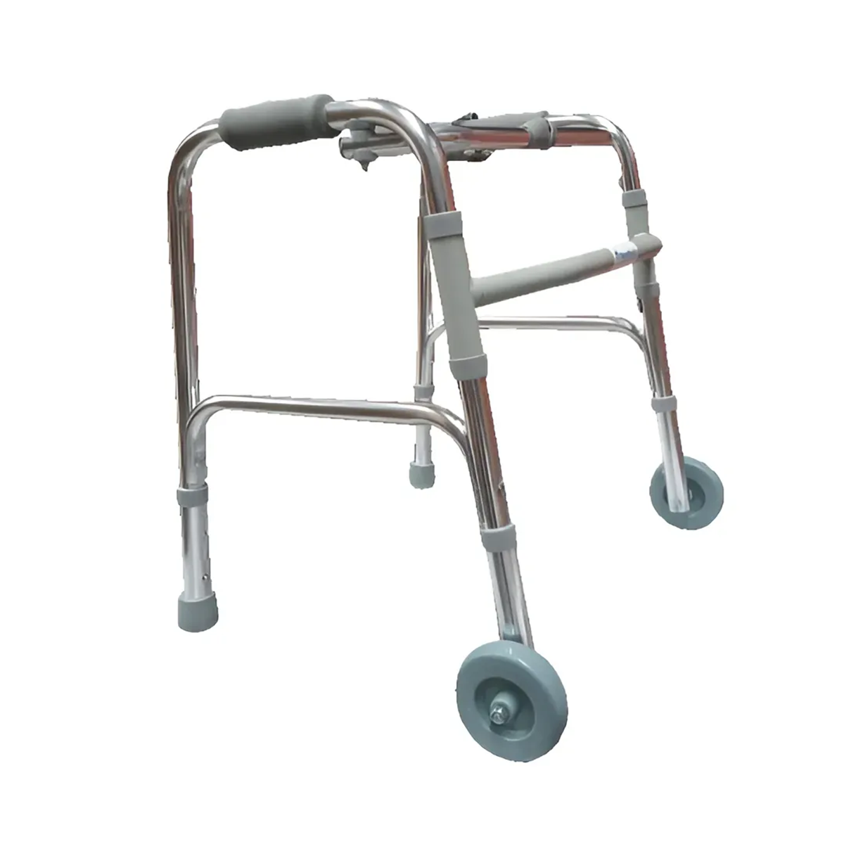 Andadera y Caminadora Infantil con Ruedas De Aluminio Altura Ajustable Plegable Color Gris