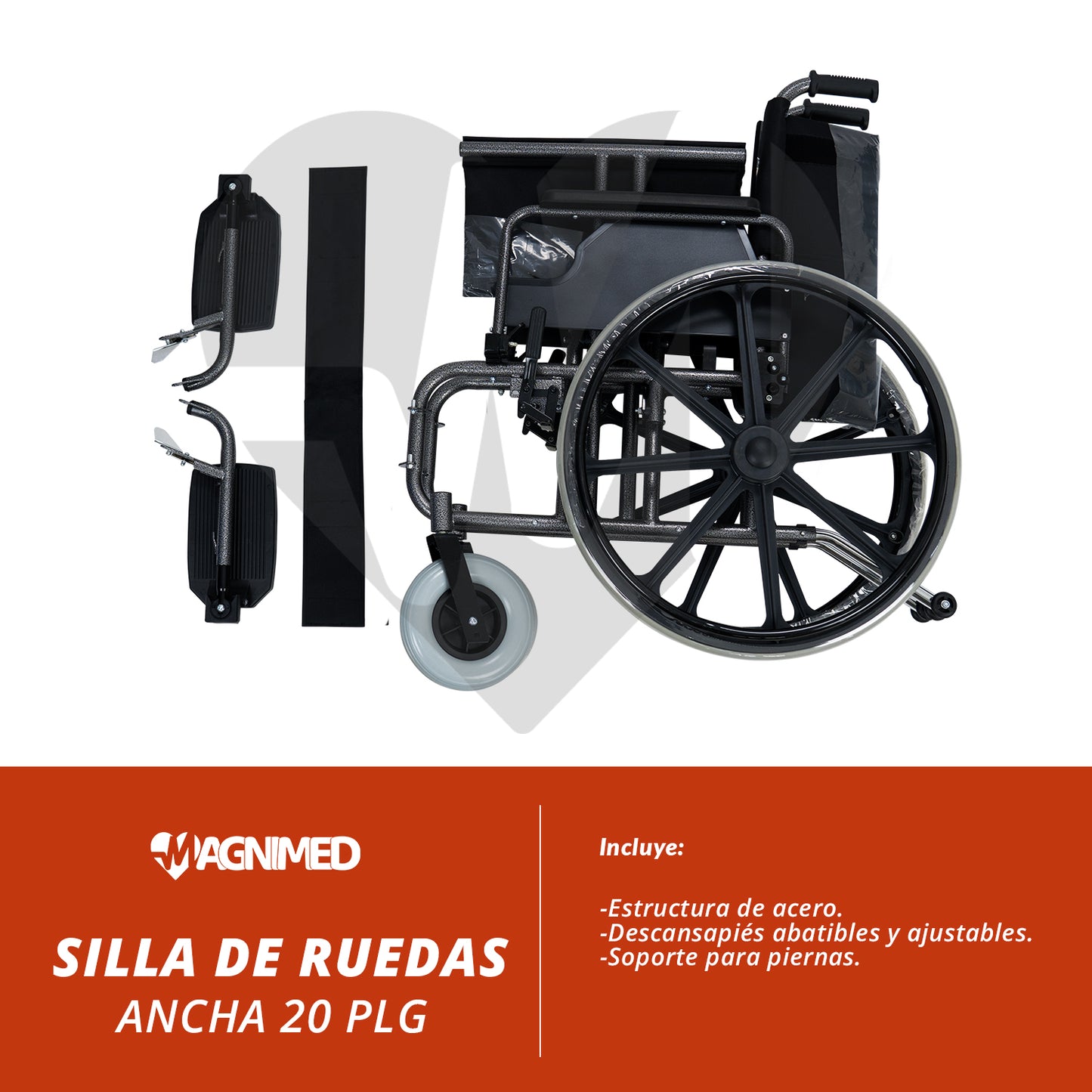 Silla de ruedas ancha