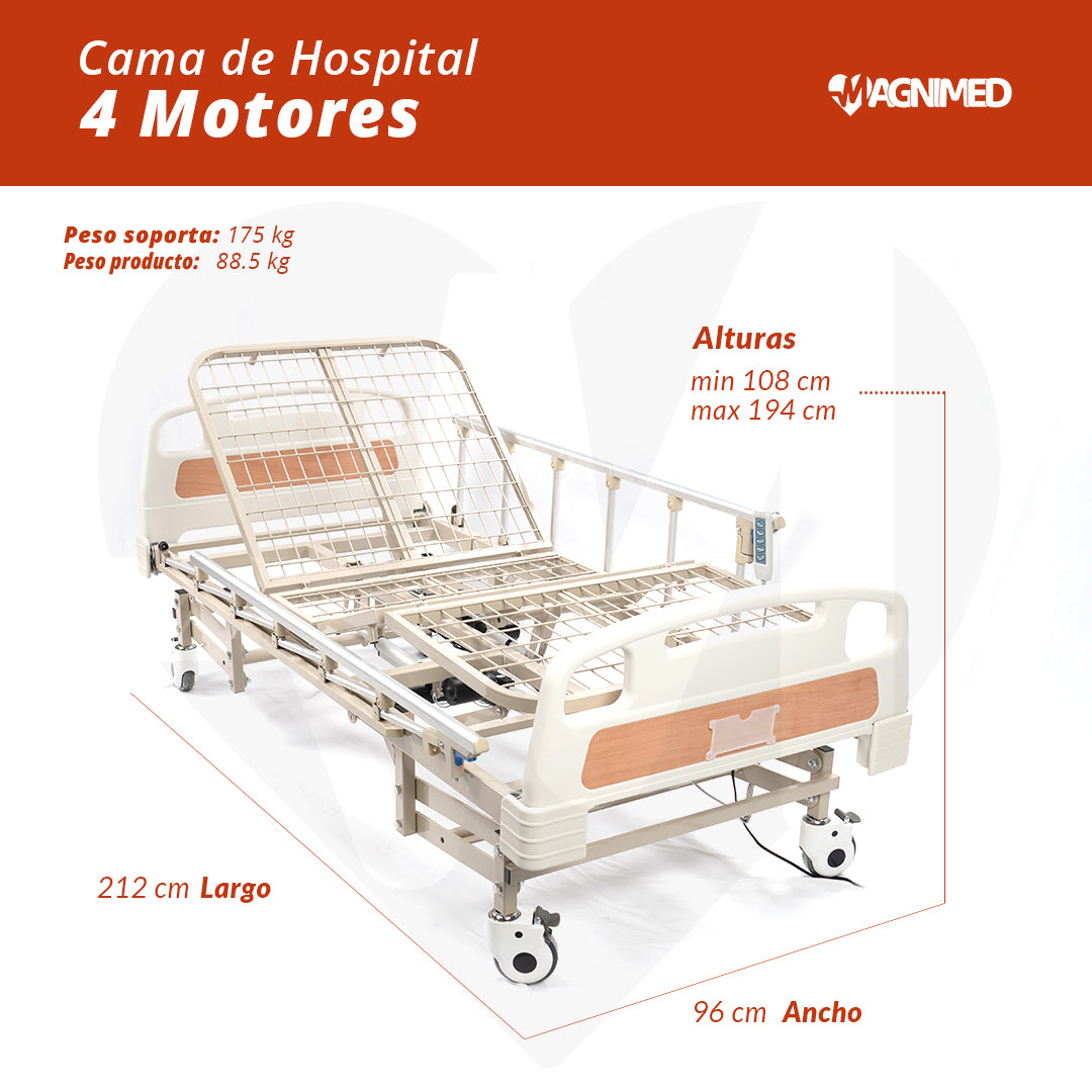cama de hospital de 5 posiciones