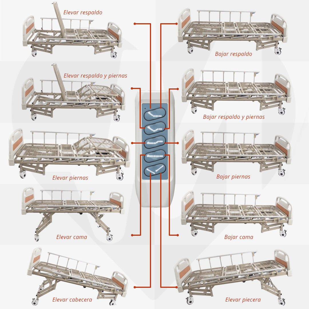 Cabecera y pie de cama ABS desmontables.