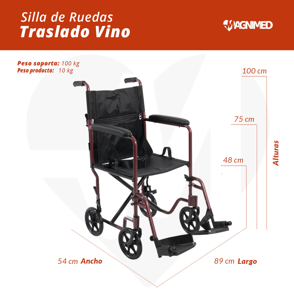 Silla de ruedas traslado vino