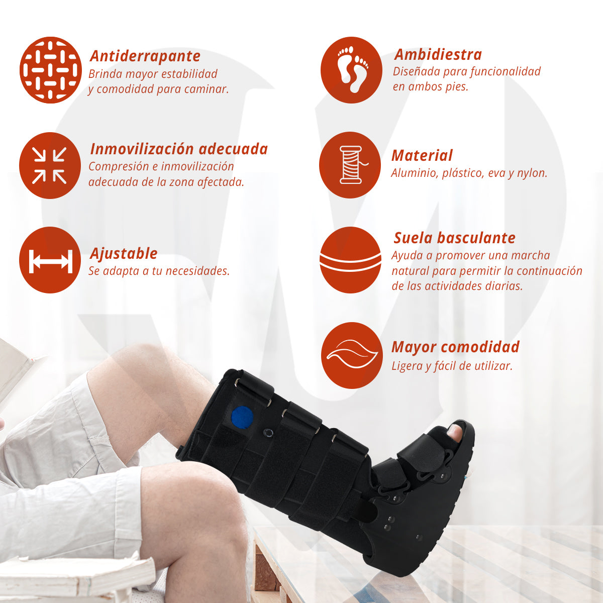 Ambidiestra, diseñada para funcionalidad en ambos pies.