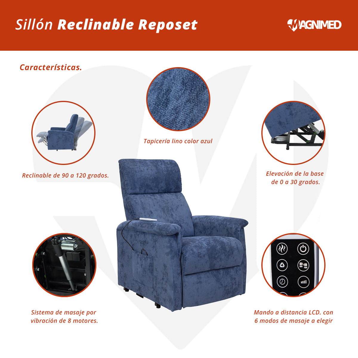Sillón reclinable reposet