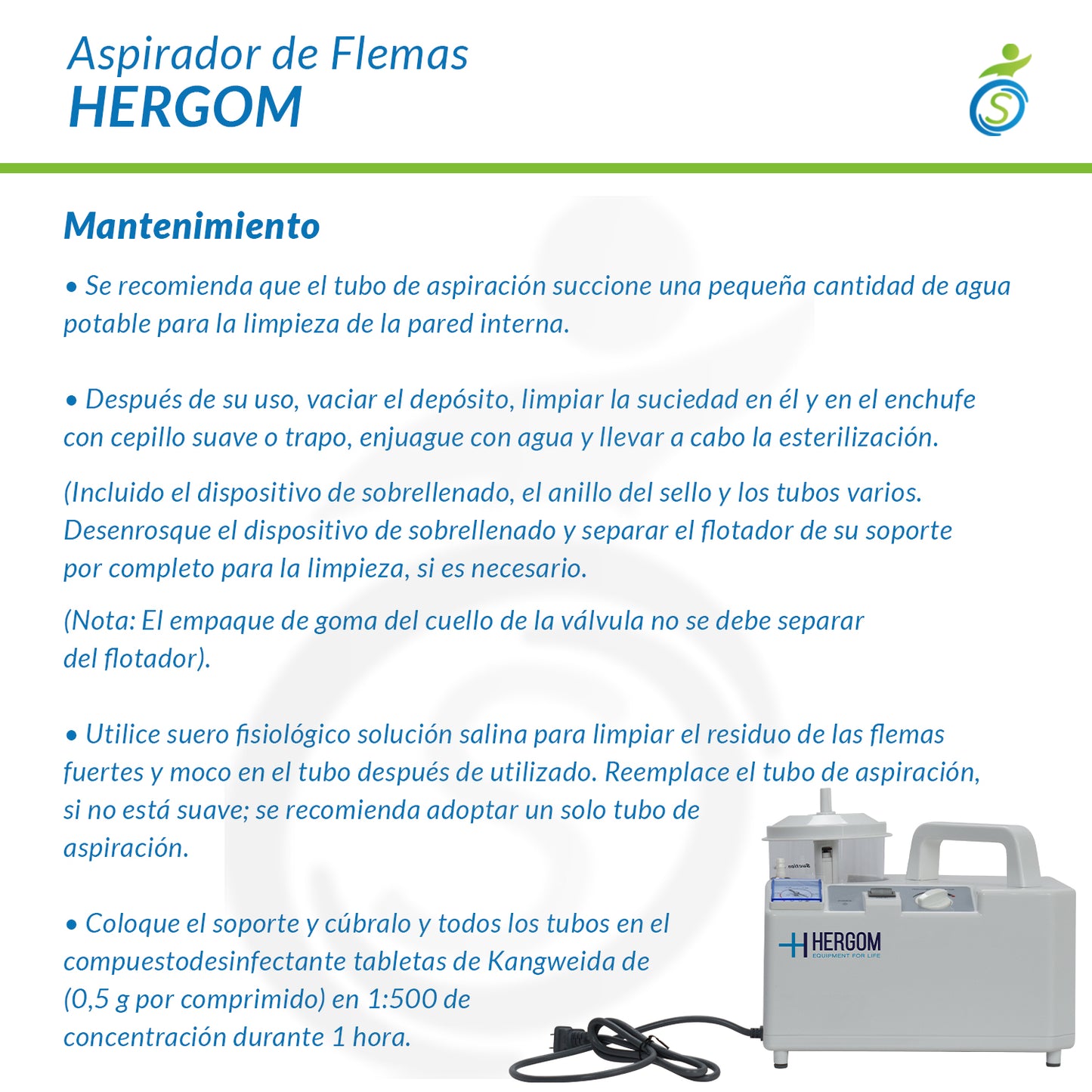Aspirador De Flemas Y Secreciones - Pórtatil - Hergom