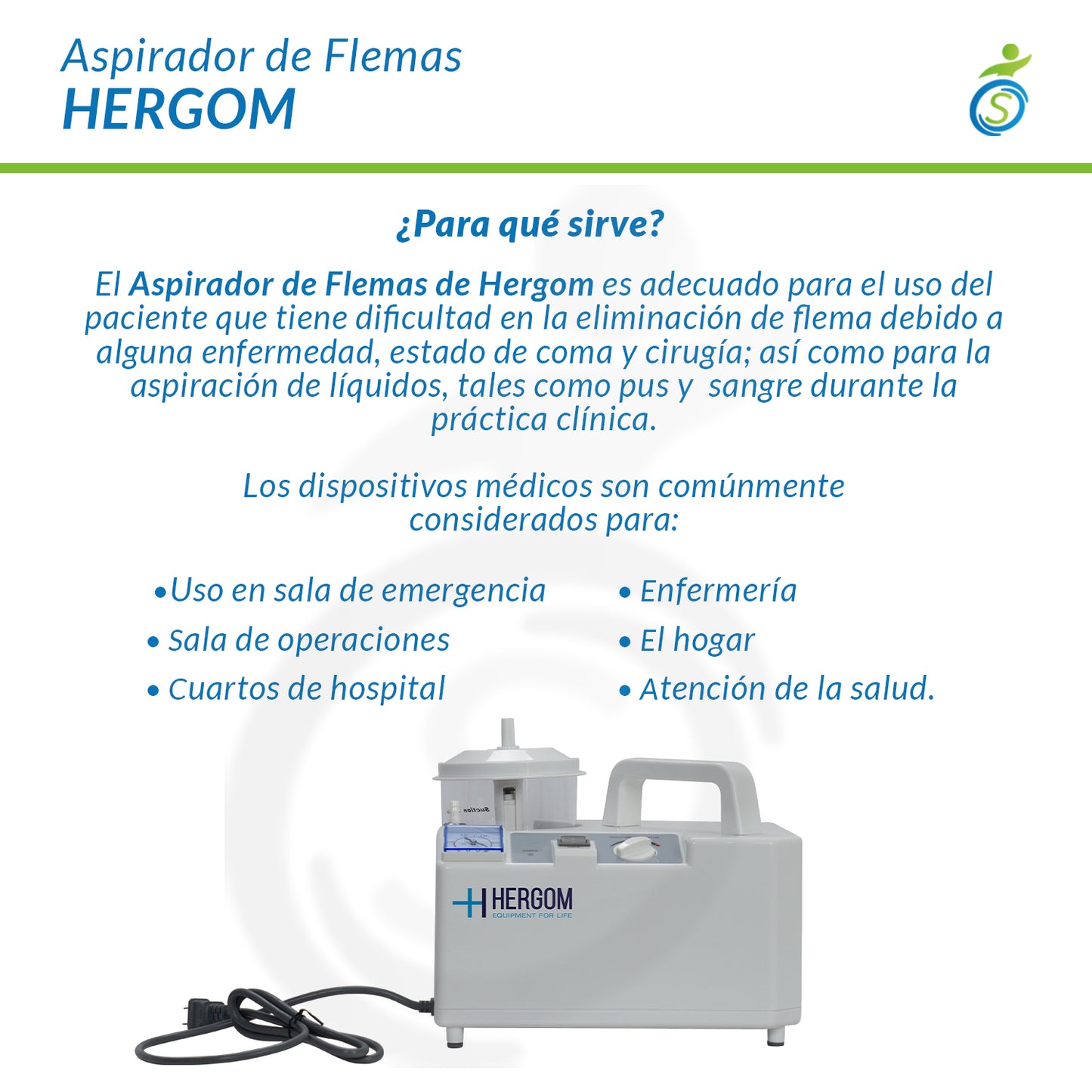 Aspirador De Flemas Y Secreciones - Pórtatil - Hergom
