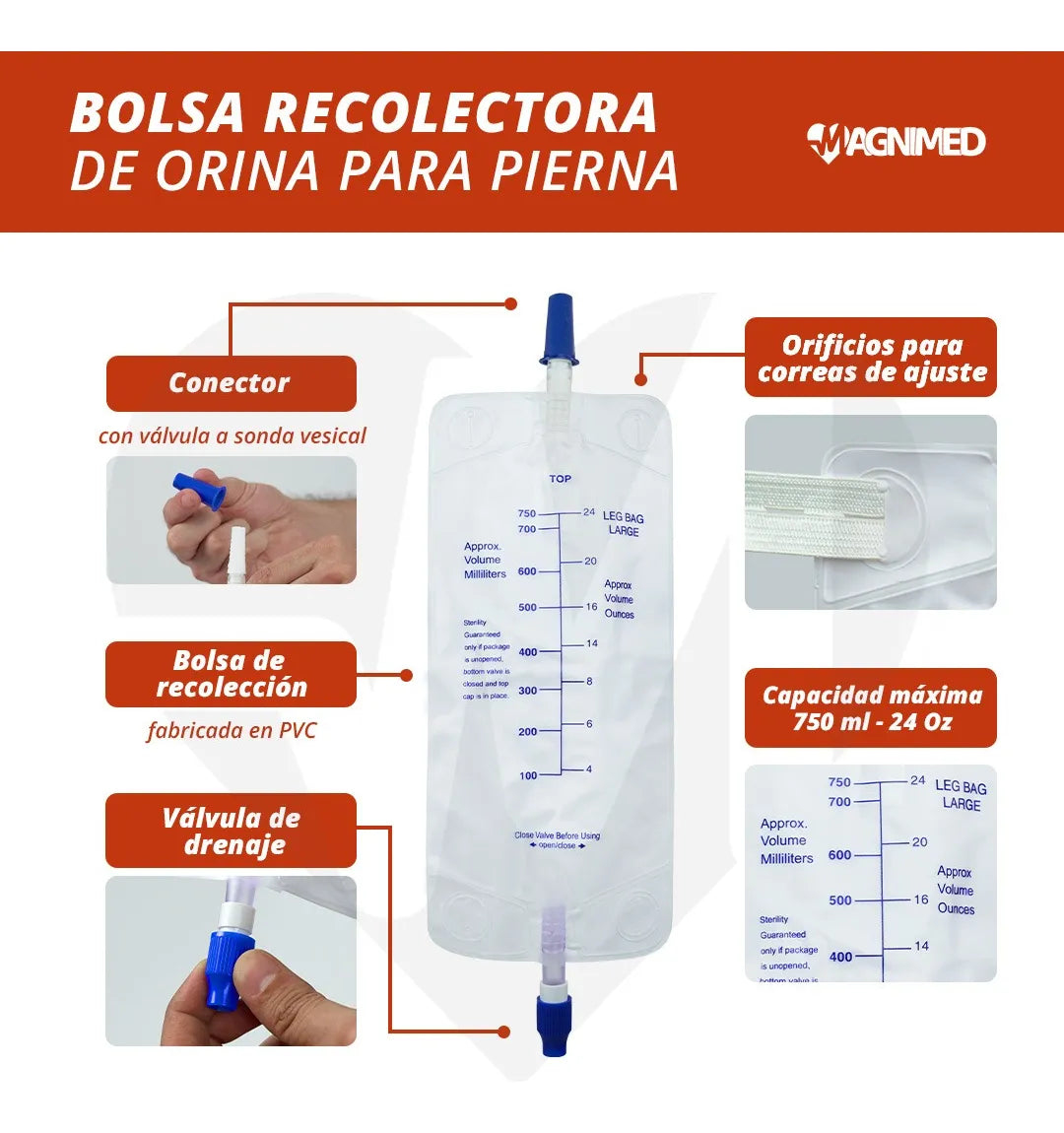 Orificios para correas de ajuste