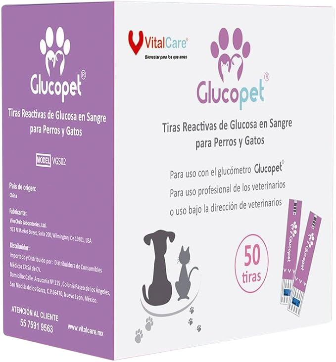 Glucómetro Veterinario Para Perros Y Gatos Glucopet Kit