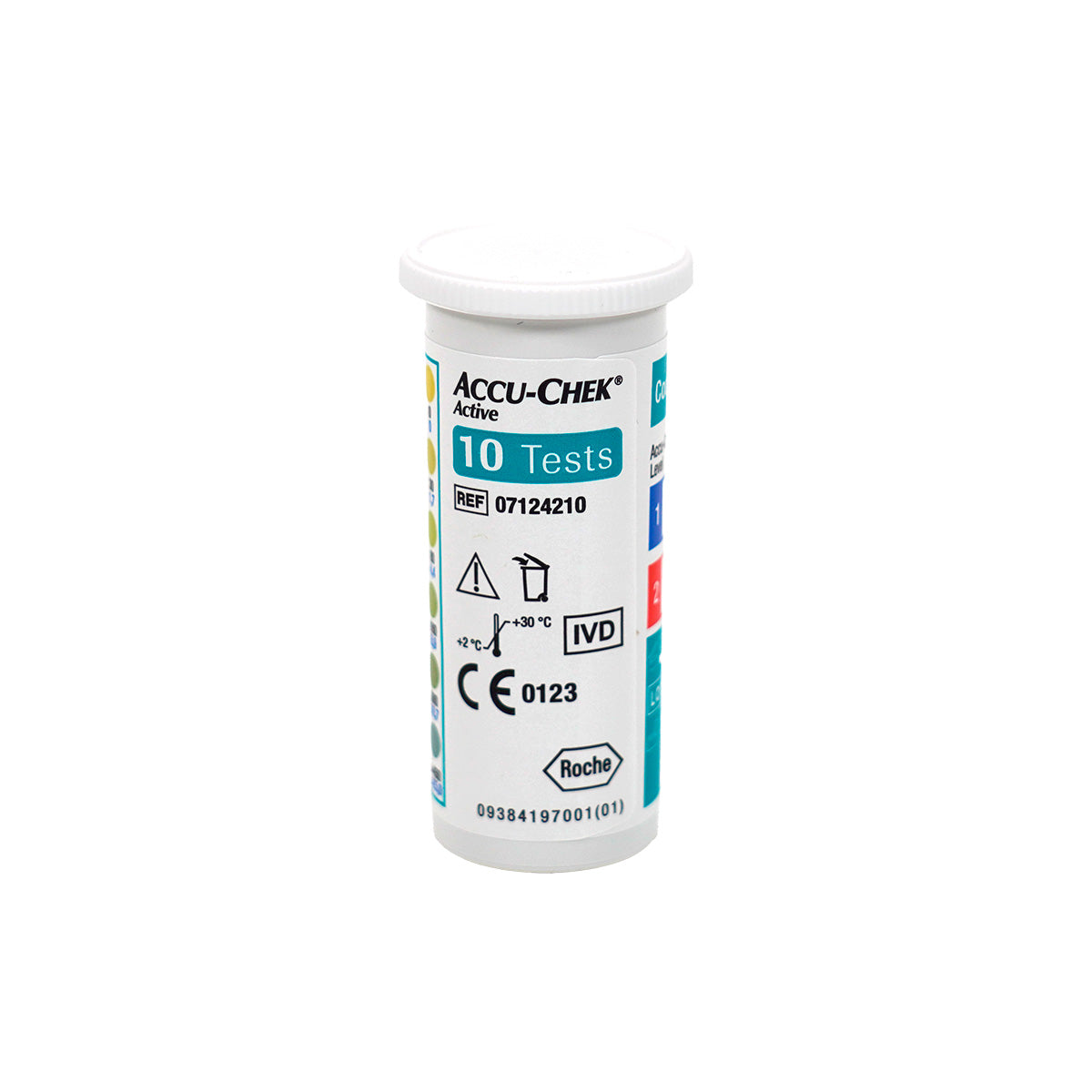 Glucómetro Accu Check Active Incluye Tiras y Punzador Con Funda Color Negro