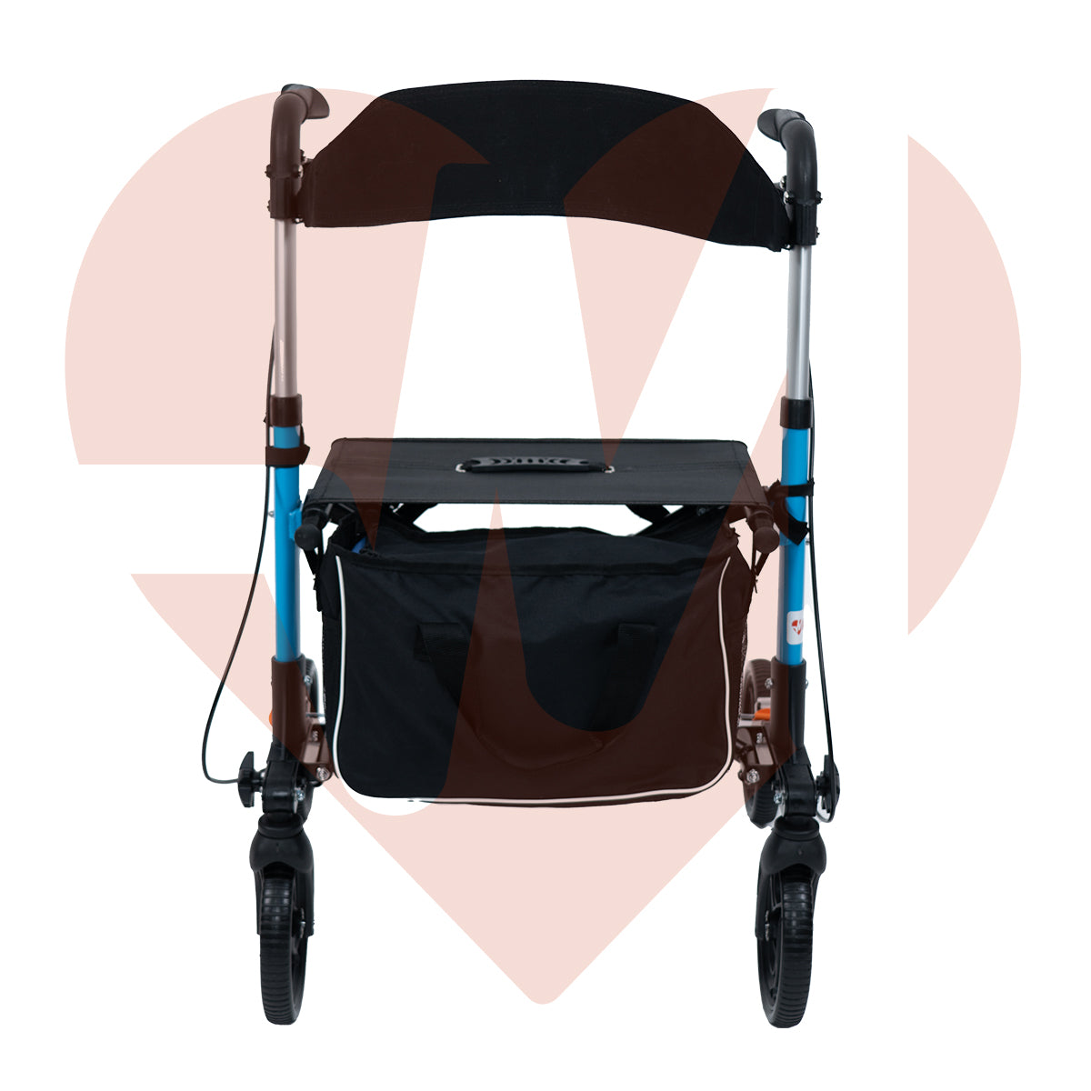 Andadera rollator traslado de aluminio de lujo plegable