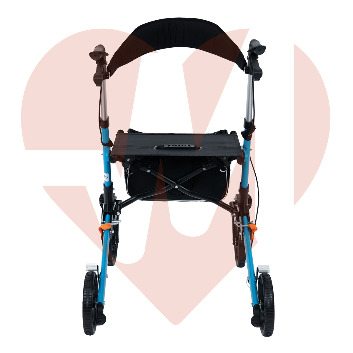 Andadera rollator traslado de aluminio de lujo plegable