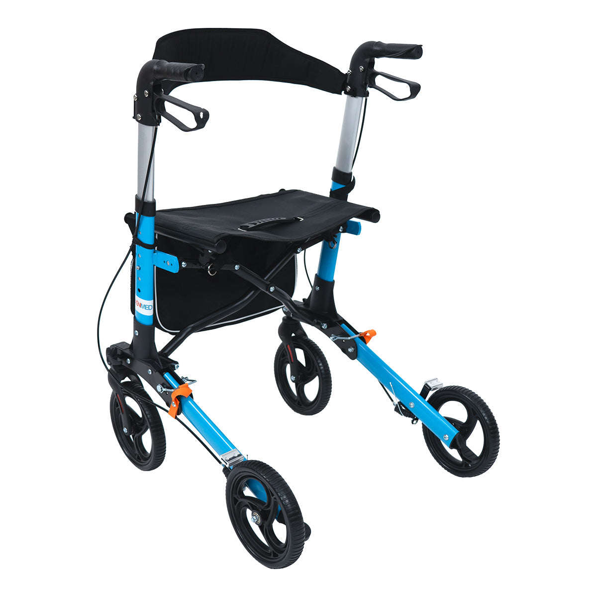 Andadera rollator traslado de aluminio de lujo plegable