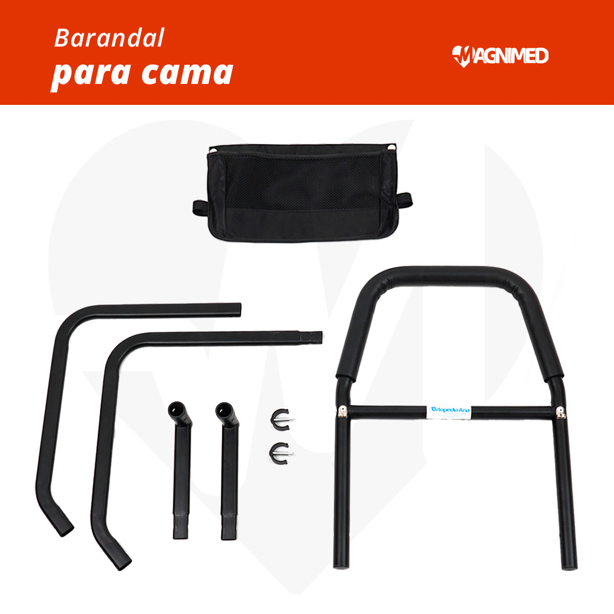 Barandal De Protección Y Seguridad Para Cama Protector Color Negro