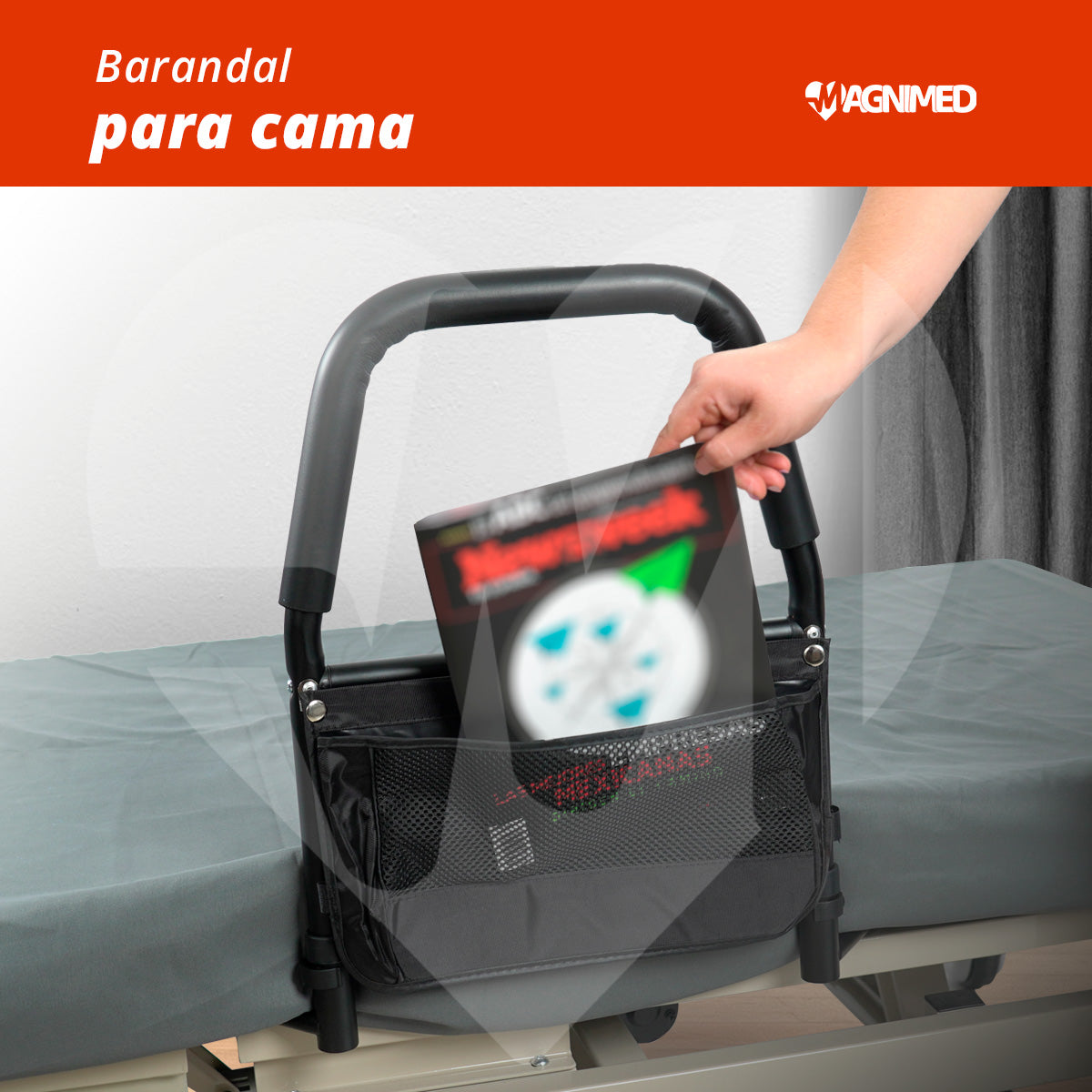 Barandal De Protección Y Seguridad Para Cama Protector Color Negro