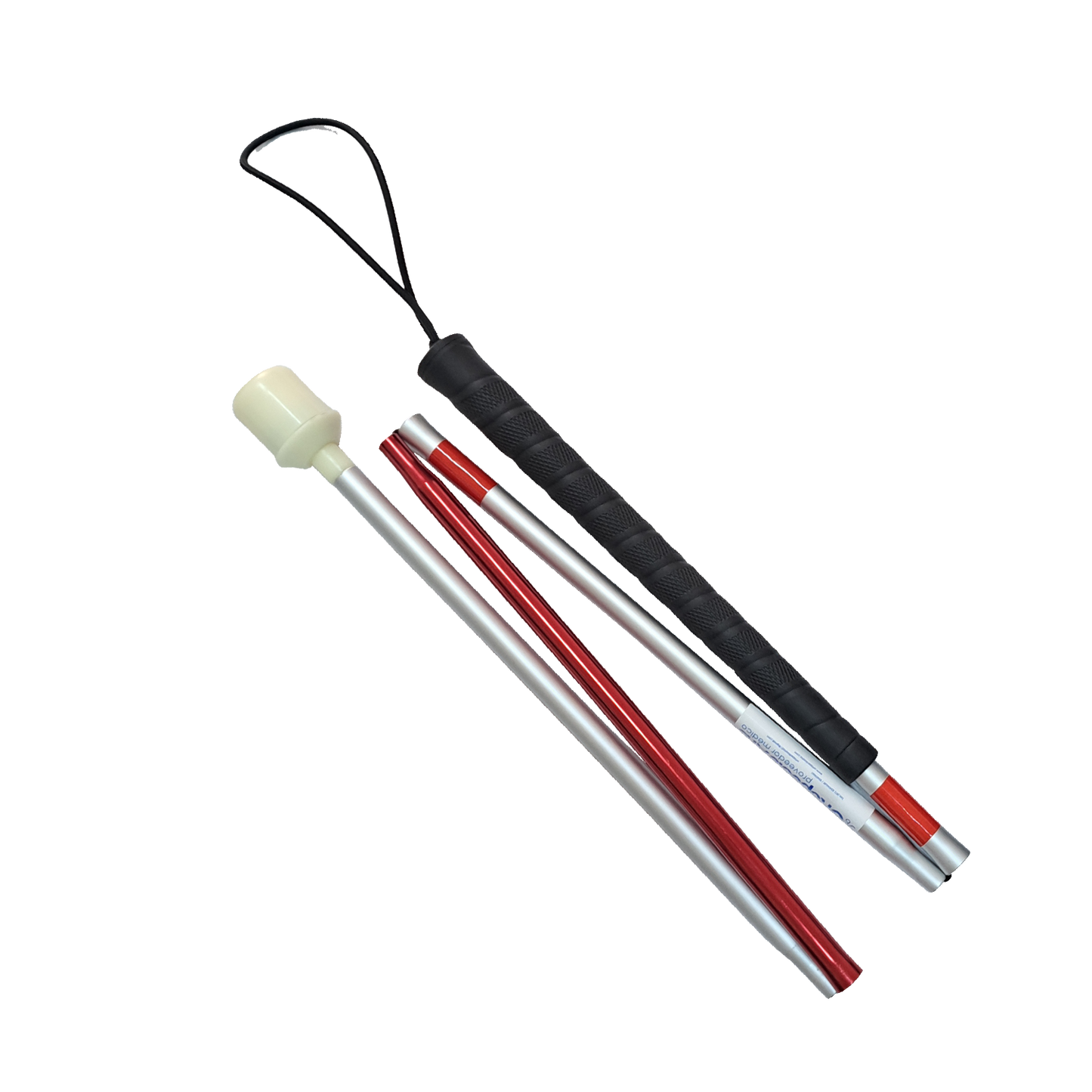 Baston Para Invidente Ciego Plegable Ajustable Con Reflejante Plateado