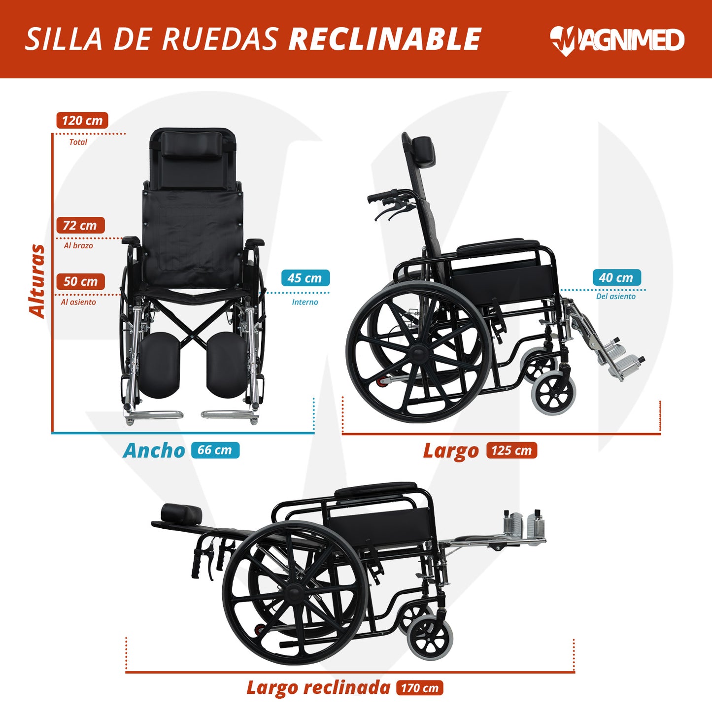 Ruedas traseras de cañuelas ligas alto impacto de 24”