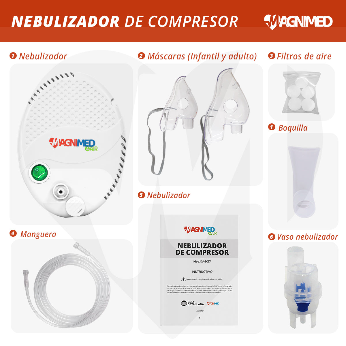 Kit de nebulizador de compresor
