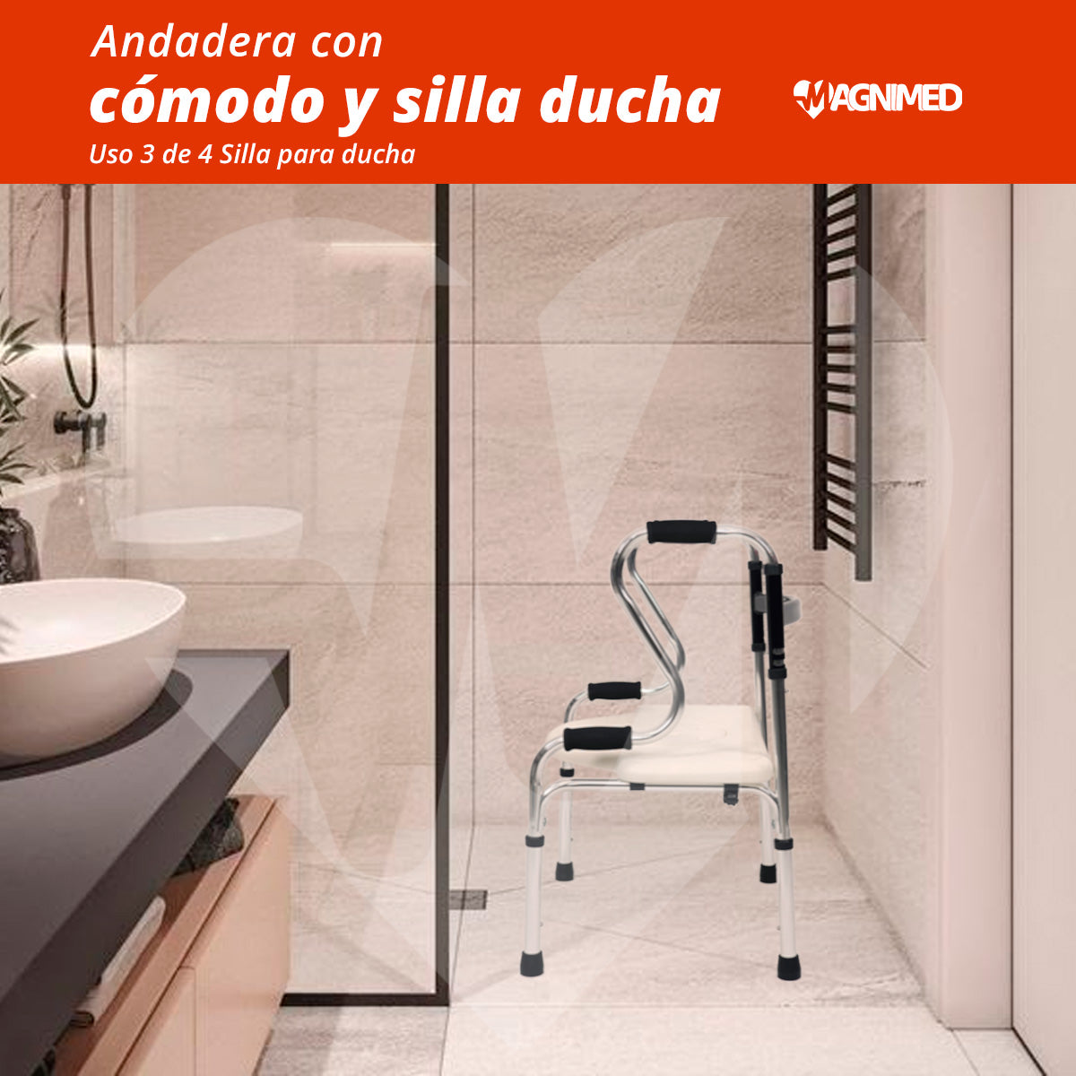 Uso como silla para ducha
