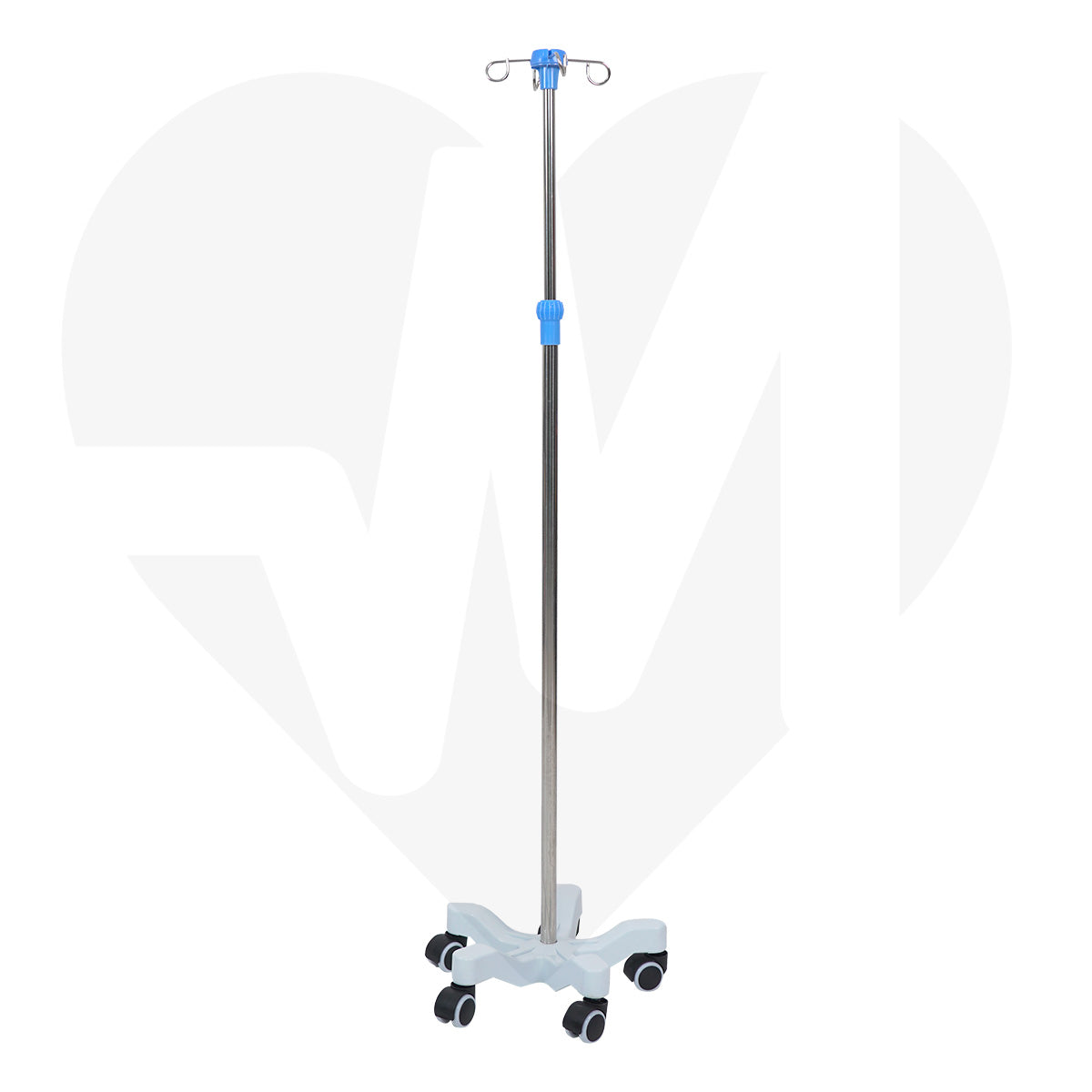 Portasuero Tripie Con Base Plástica 5 Ruedas Ajustable 4 Ganchos
