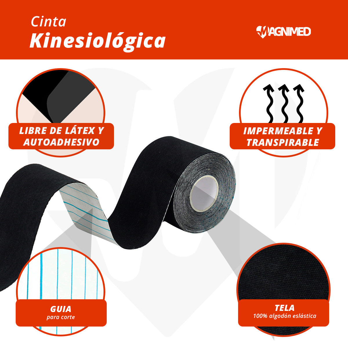 Cinta Kinesiológica Para Vendaje Neuromuscular Tape