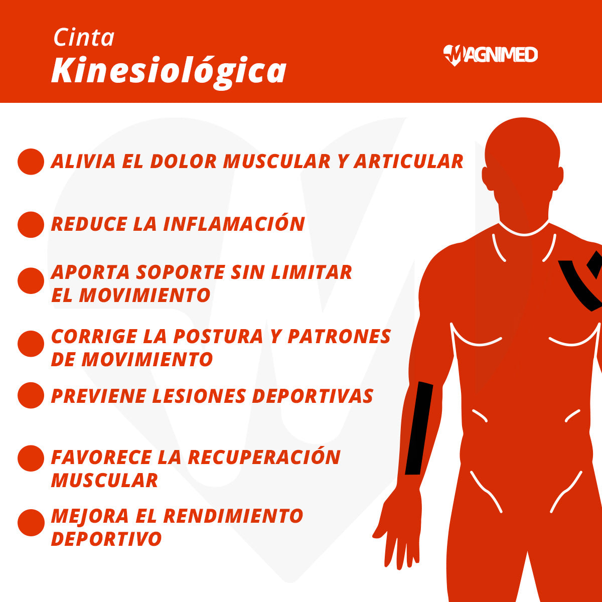 Cinta Kinesiológica Para Vendaje Neuromuscular Tape