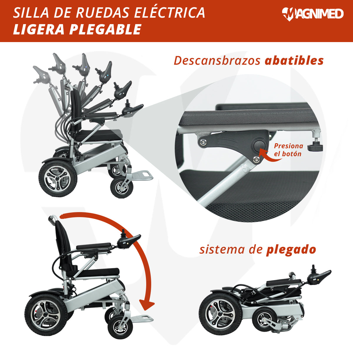 Con descansabrazos abatibles