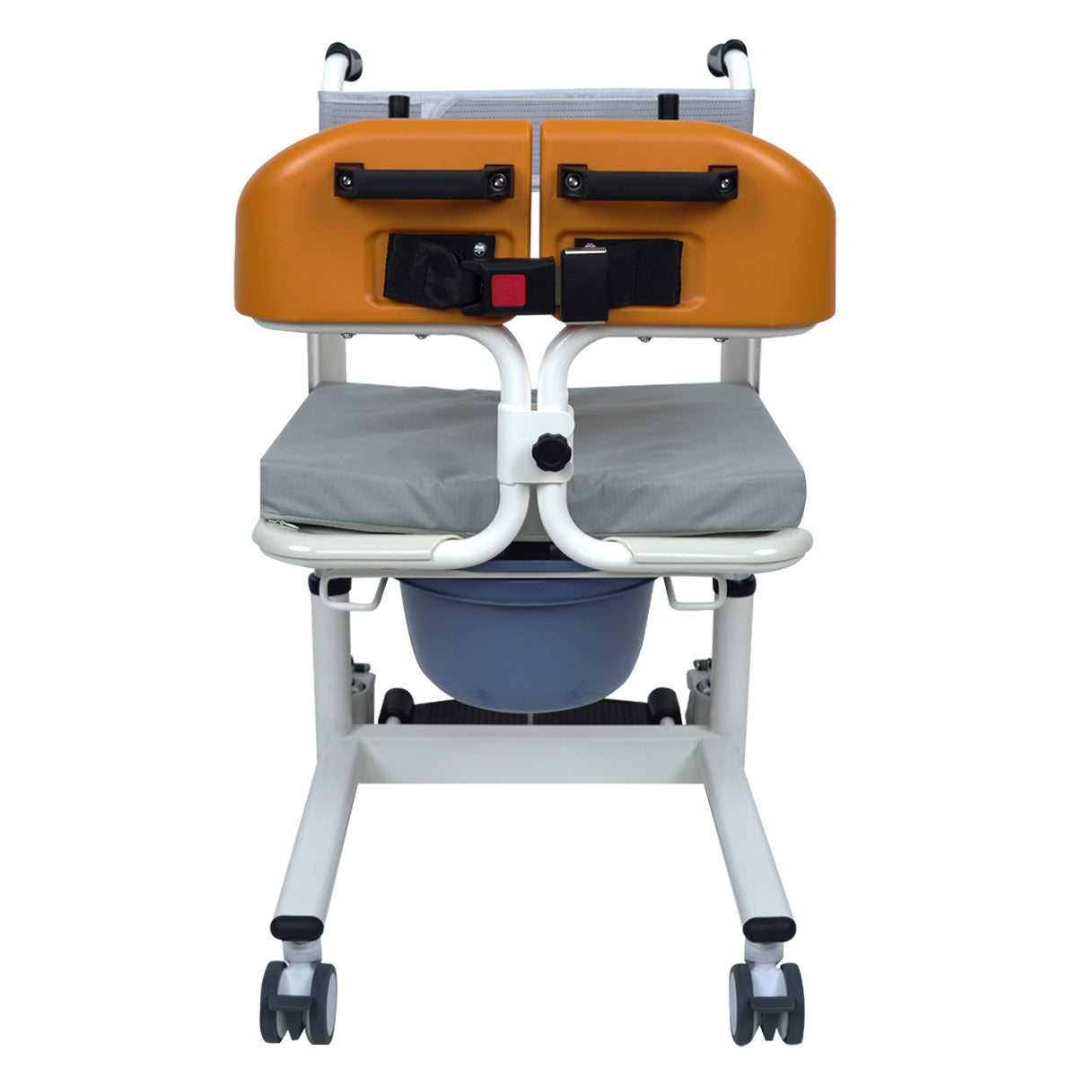 Silla de Transferencia Hidráulica Traslado con Cómodo Sanitario | Grúa para Levantar Paciente, Elevador para Adulto Mayor, Marco de Acero, Ajustable, Auxiliar para Baño