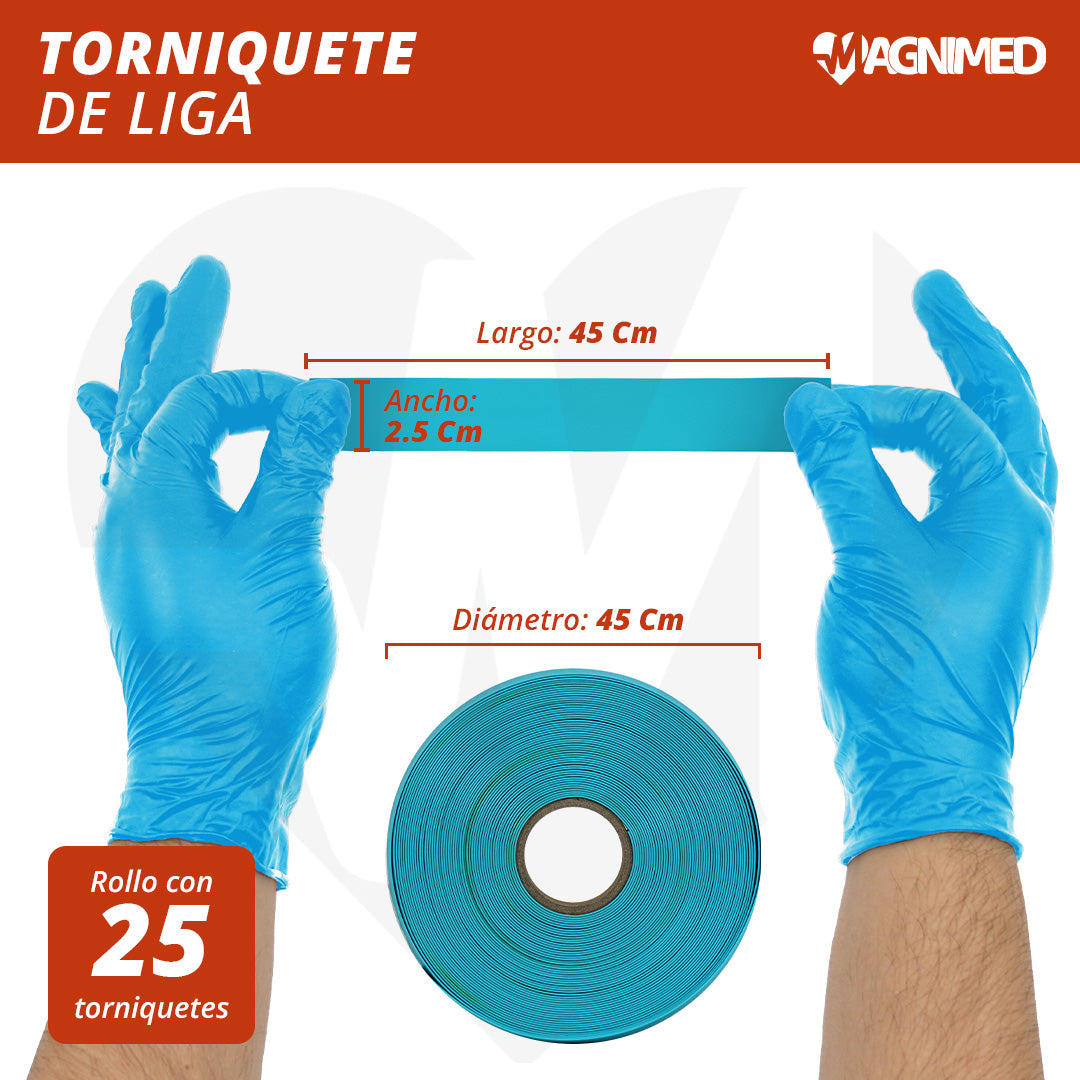 Rollo con 25 torniquetes
