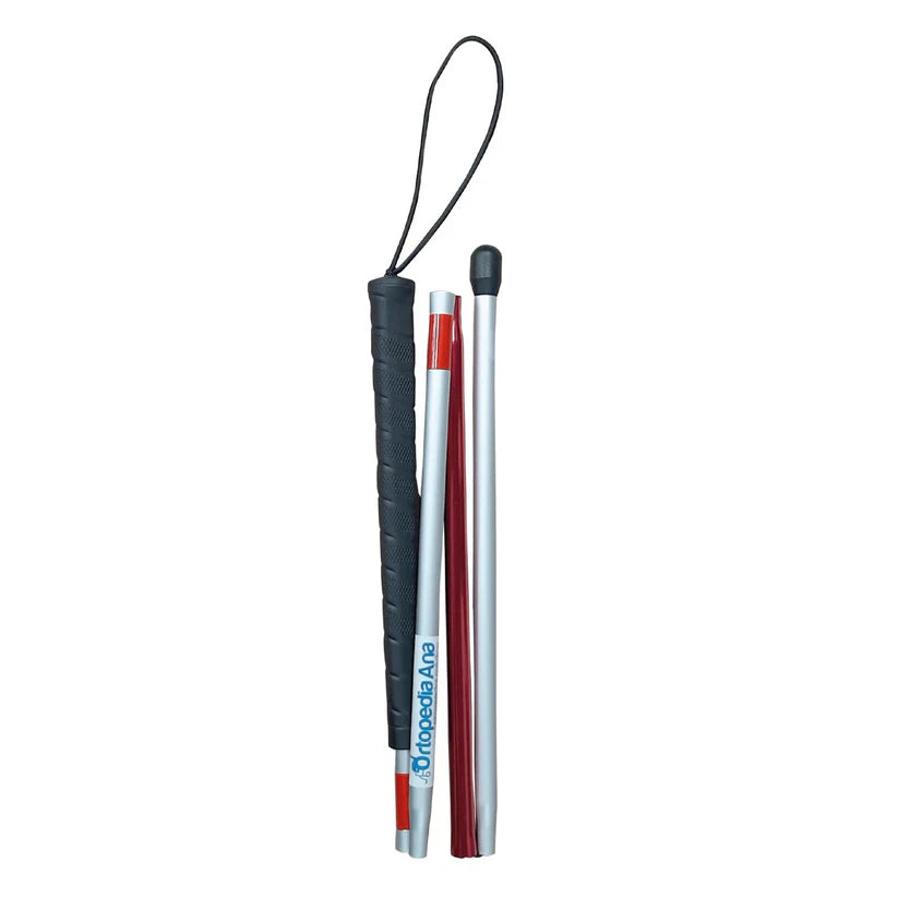 Baston Para Invidente Ciego Plegable Ajustable Con Reflejante Plateado
