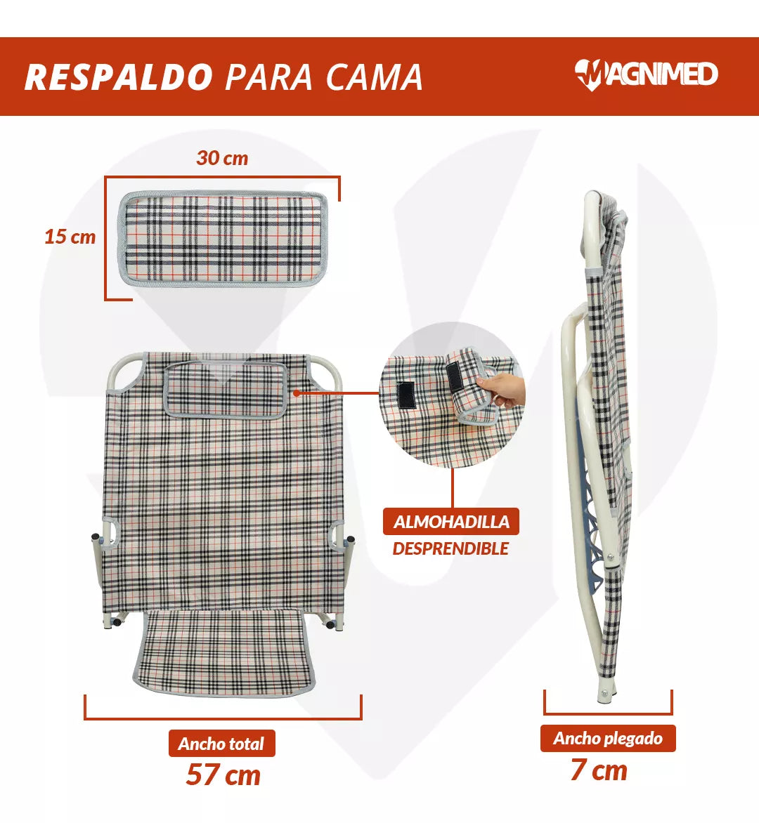 Cuenta con una almohadilla desprendible