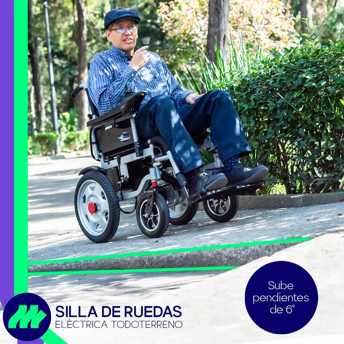 Ruedas antivuelco para mayor seguridad.