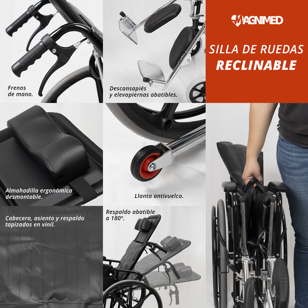 Silla de ruedas reclinable