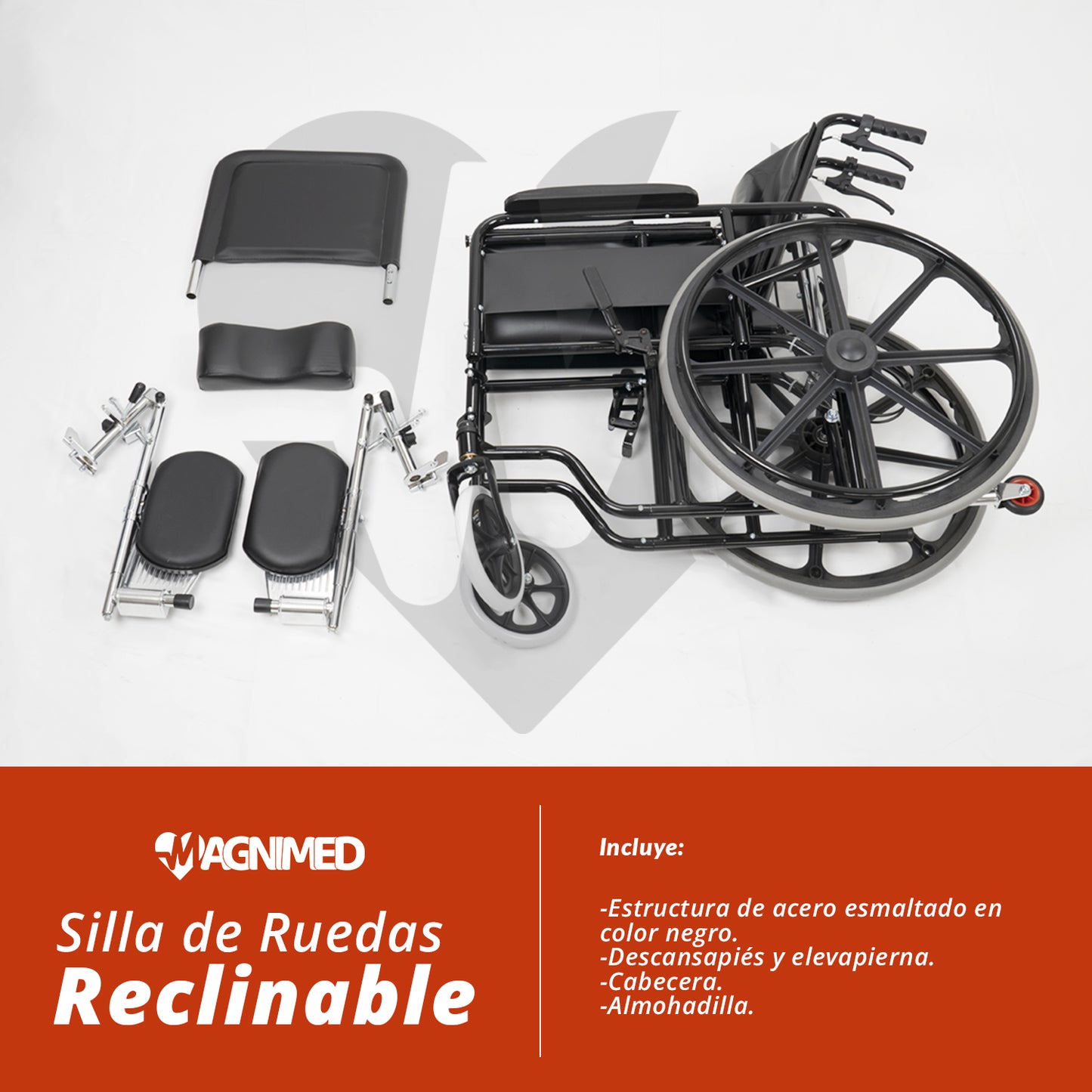 Silla de ruedas reclinable