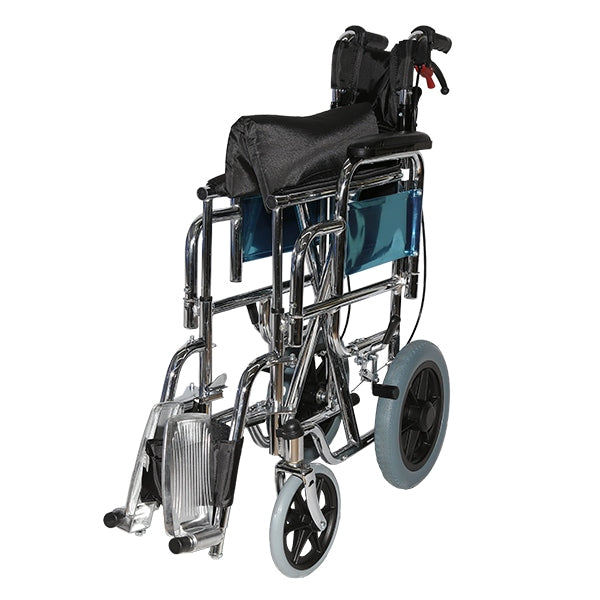Silla de traslado-con frenos cromada mobi