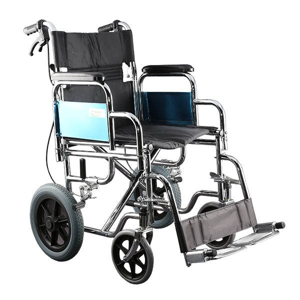Silla de traslado-con frenos cromada mobi