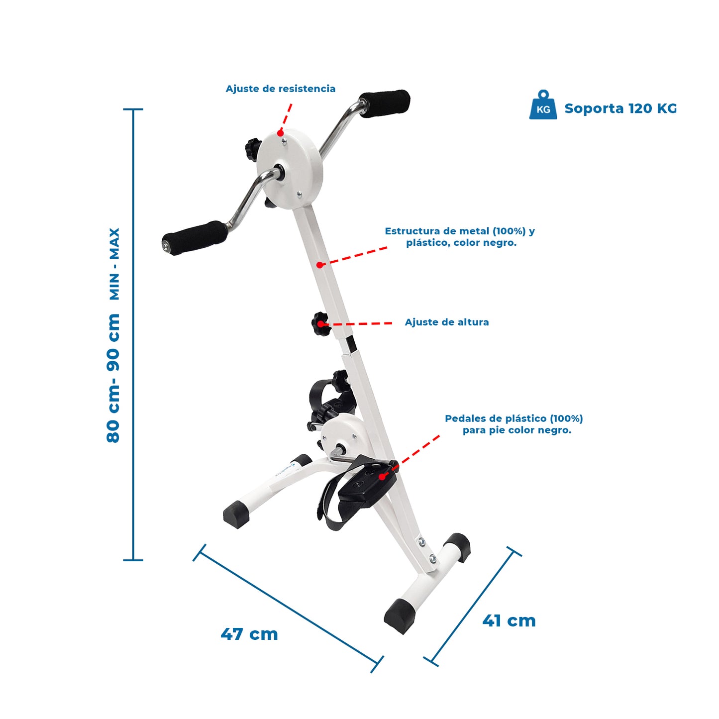 Pedal de rehabilitación para piernas y brazos