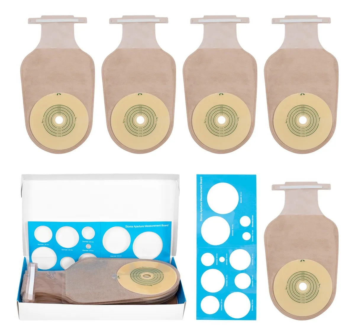 Bolsa Para Colostomía Drenable Sencilla Con Barrera Y Cierre Aro 60 mm