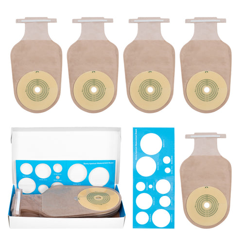Bolsa para Colostomía Drenable Sencilla con Barrera y Cierre | Aro Recortable de 60 mm