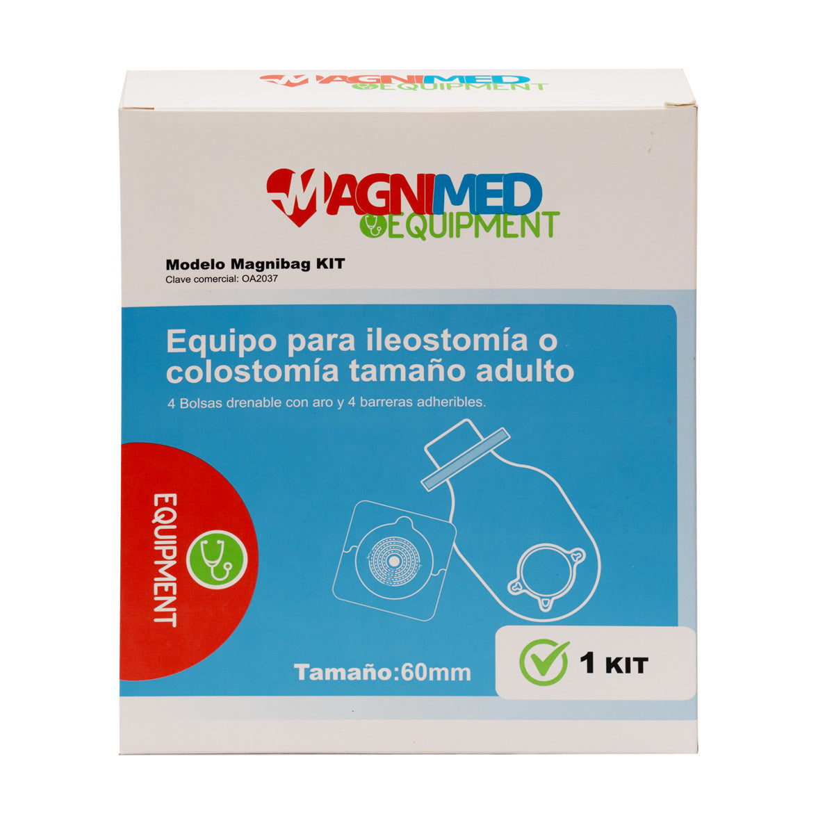 Equipo para ileostomía o colostomía para adulto