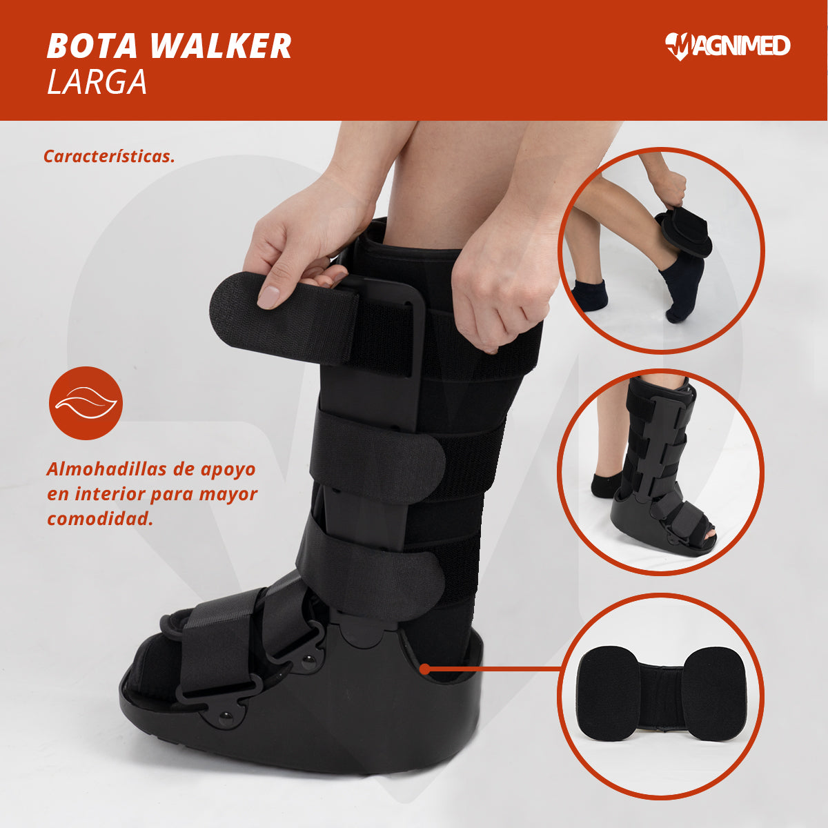 Bota walker larga hot sale