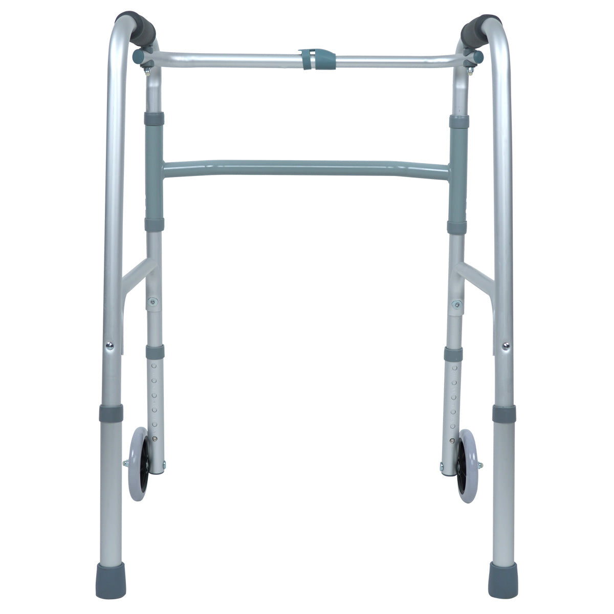 Andadera De Aluminio Reciproca Compacta Con Ruedas Altura Ajustable Soporta 100 kg