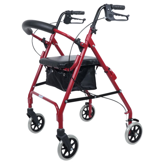Andadera Rollator Con Ruedas Plegable Con Bolsa De Vinil Plegable Altura Ajustable