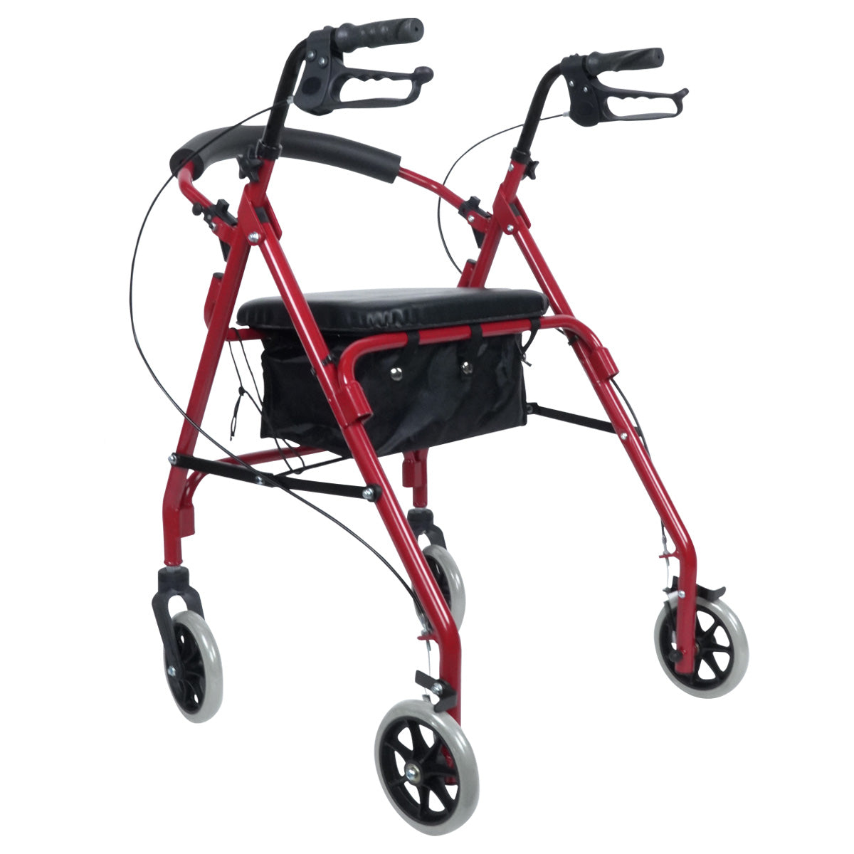Andadera Rollator Con Ruedas Plegable Con Bolsa De Vinil Plegable Altura Ajustable