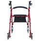 Andadera Rollator Con Ruedas Plegable Con Bolsa De Vinil Plegable Altura Ajustable