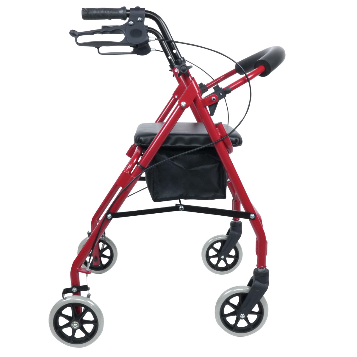 Andadera Rollator Con Ruedas Plegable Con Bolsa De Vinil Plegable Altura Ajustable