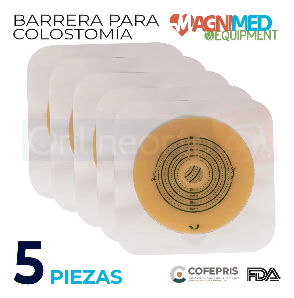 BARRERA DE COLOSTOMÍA ARO DE HASTA 60 MM