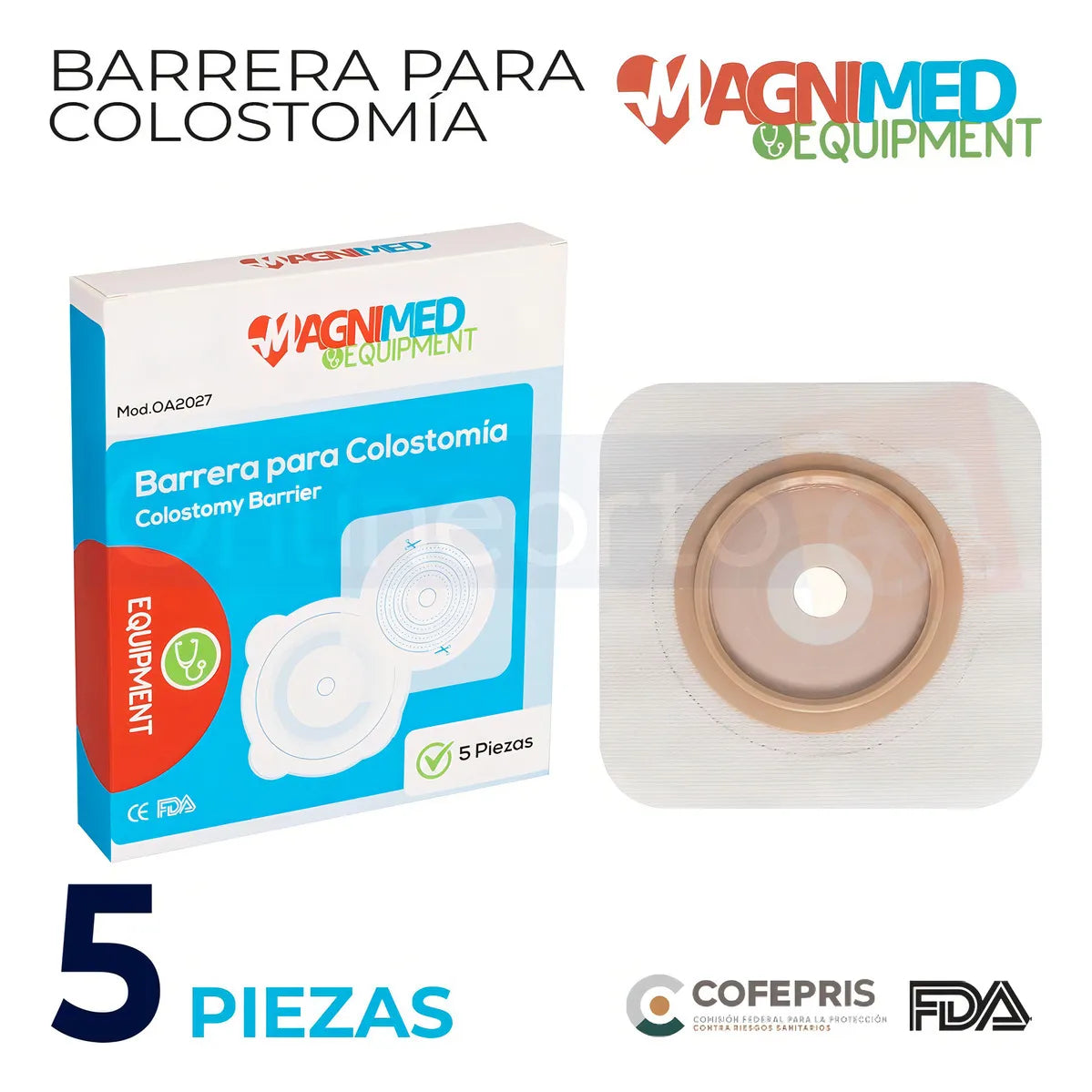 BARRERA DE COLOSTOMÍA Incluye película protectora.
