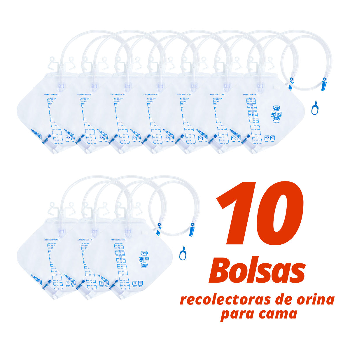 10 Piezas bolsa recolectora de orina