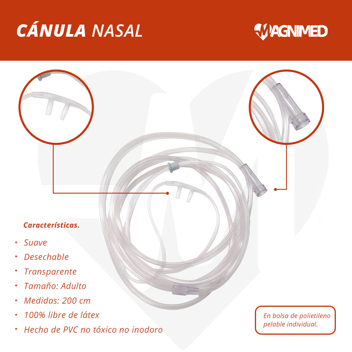 10 Piezas Cánula Nasal Para Oxigeno Adulto Color Blanco