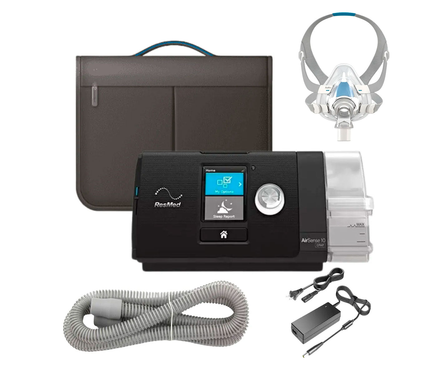 CPAP AutoSet 10 Resmed + Kit de Instalación y Mascarilla AirFit F20 Resmed