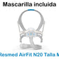 BiPAP Auto con Humidificador AirCurve 10 VAuto y Mascarilla AirFit N20 Resmed